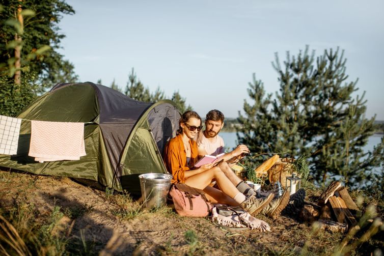 Couple at the campsite